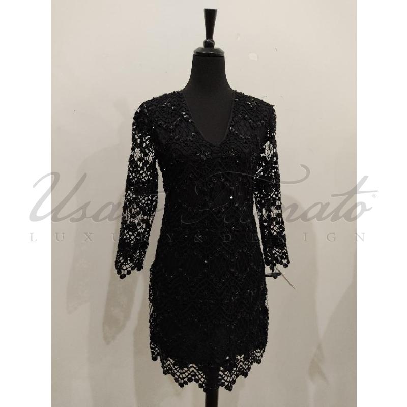 ABITO DONNA JUST CAVALLI STRASS NERO TG 40 | Mercatino dell'Usato Roma parioli 1