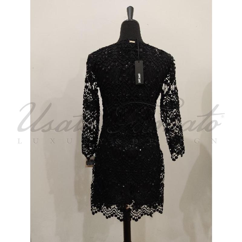 ABITO DONNA JUST CAVALLI STRASS NERO TG 40 | Mercatino dell'Usato Roma parioli 3