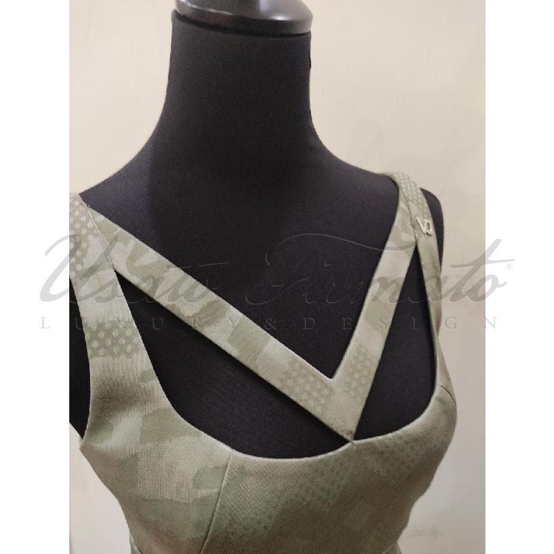ABITO DONNA VERSACE JEANS VERDE TG S  | Mercatino dell'Usato Roma parioli 2