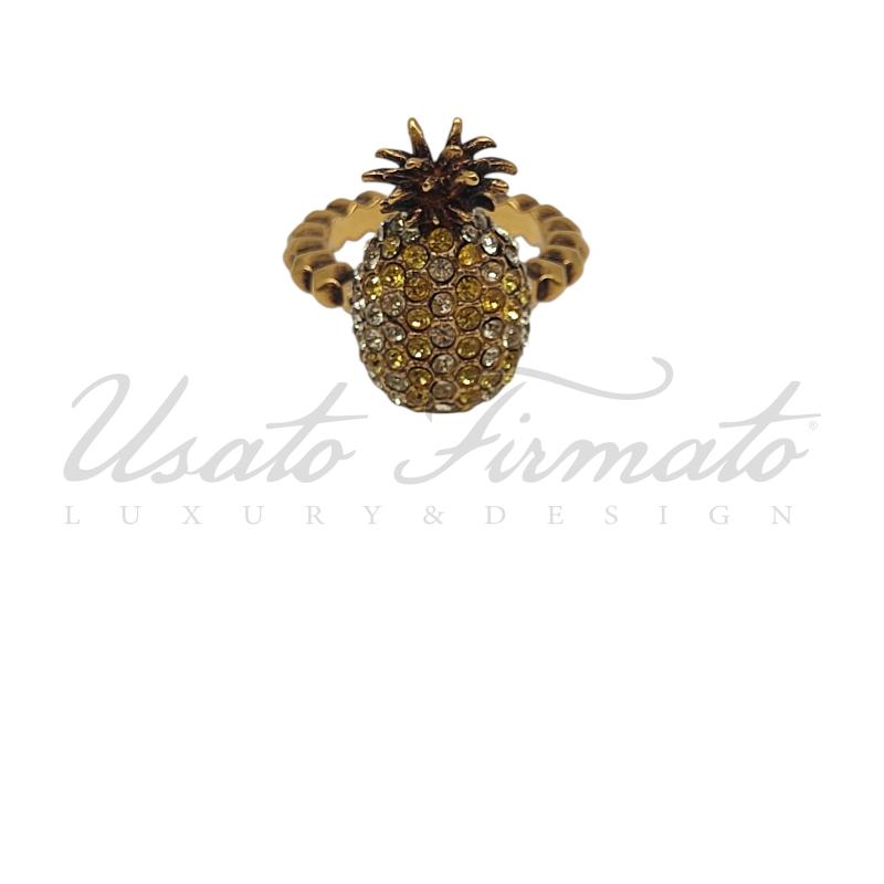 ANELLO DONNA GUCCI ANANAS STRASS | Mercatino dell'Usato Roma parioli 1