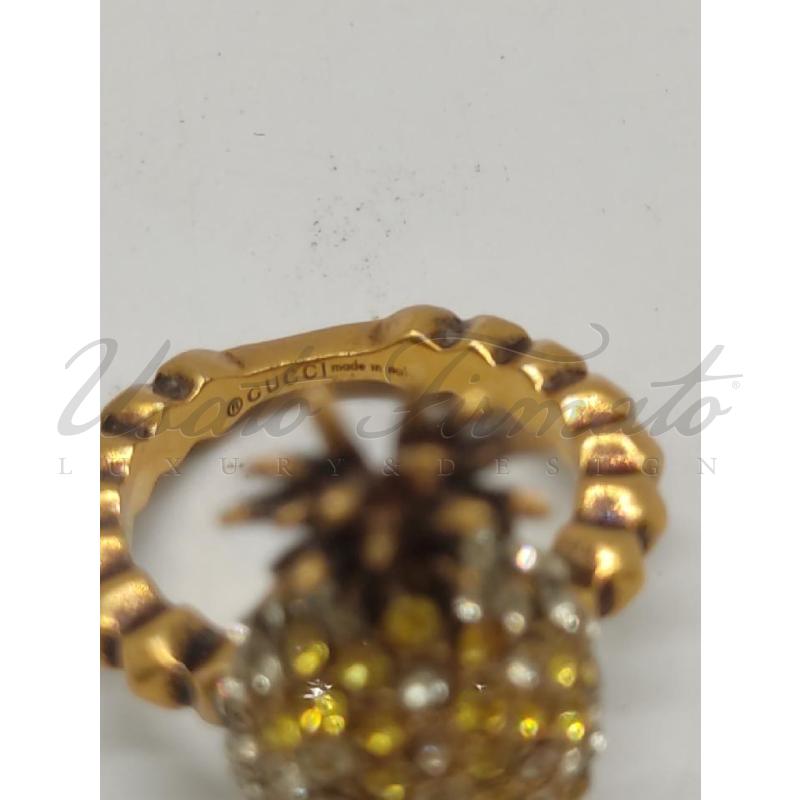 ANELLO DONNA GUCCI ANANAS STRASS | Mercatino dell'Usato Roma parioli 3