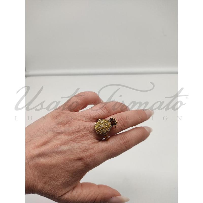 ANELLO DONNA GUCCI ANANAS STRASS | Mercatino dell'Usato Roma parioli 4