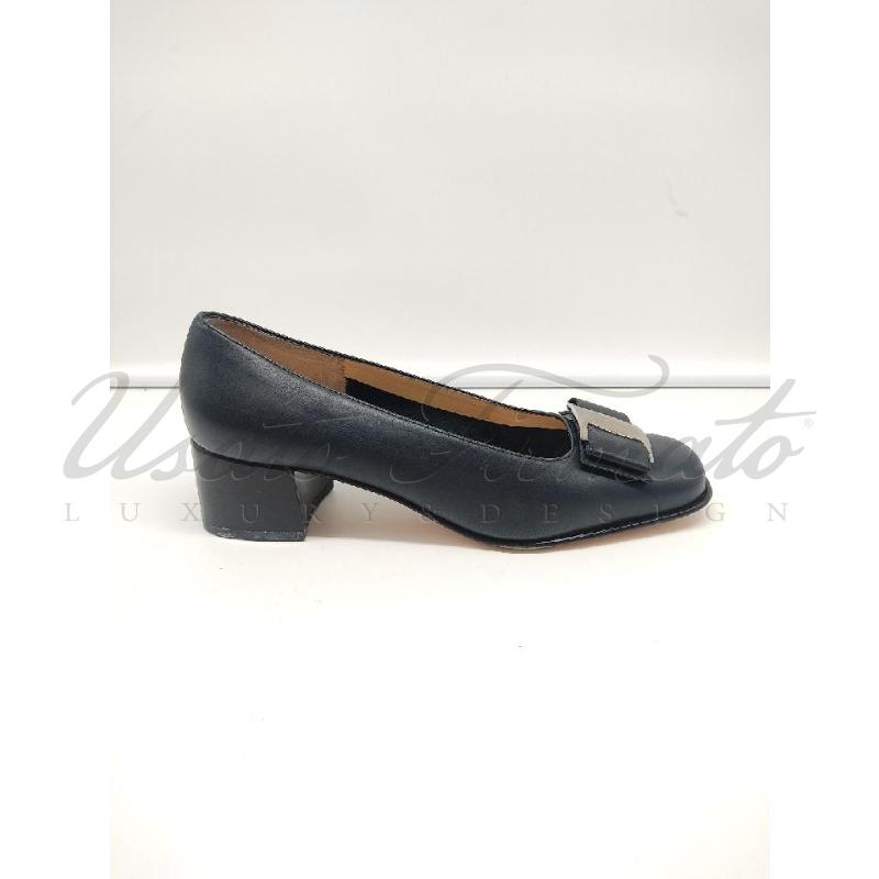 BALLERINA FERRAGAMO BLU TG 6 1/2 | Mercatino dell'Usato Roma parioli 1