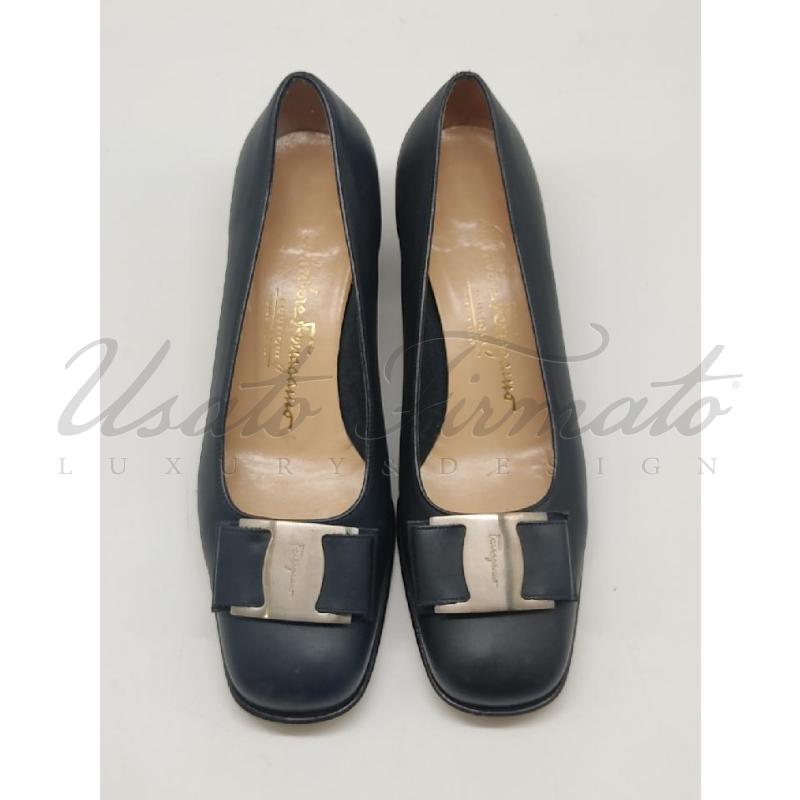 BALLERINA FERRAGAMO BLU TG 6 1/2 | Mercatino dell'Usato Roma parioli 2