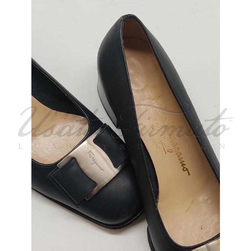 BALLERINA FERRAGAMO BLU TG 6 1/2 | Mercatino dell'Usato Roma parioli 4