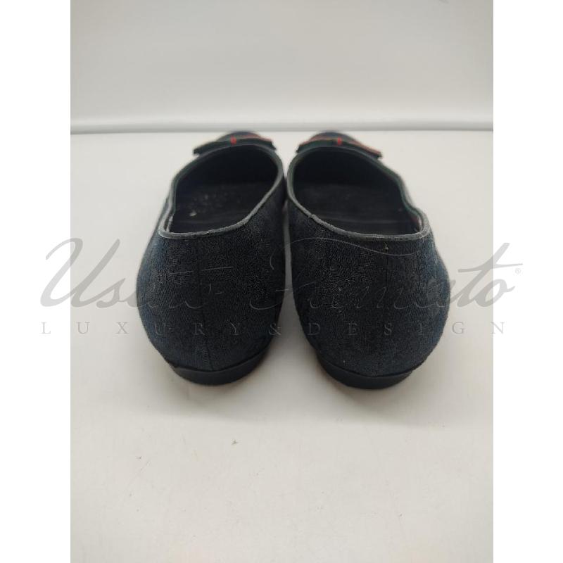 BALLERINA GUCCI MONOGRAM NERO WEB TG 38.5 | Mercatino dell'Usato Roma parioli 3