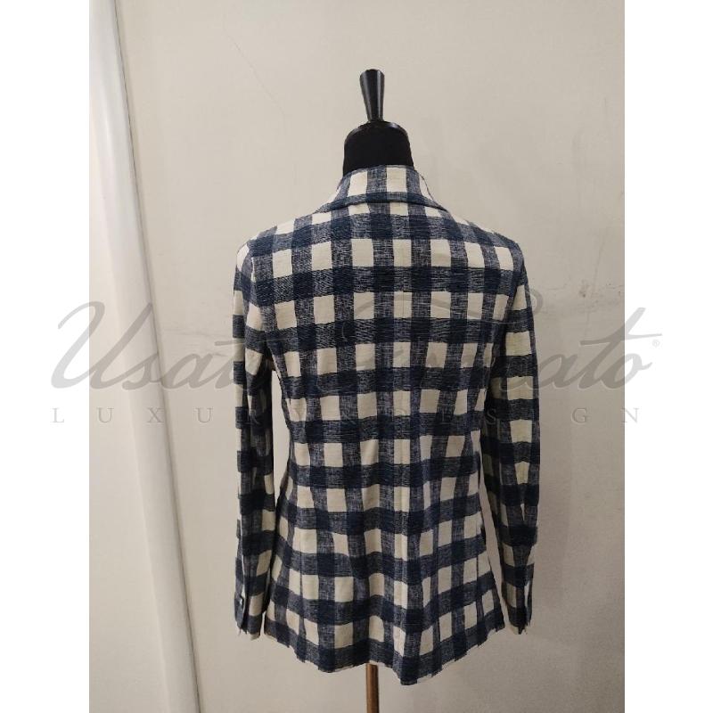 BLAZER DONNA CIRCOLO 1901 SCACCHI BIANCO BLU TG S | Mercatino dell'Usato Roma parioli 3