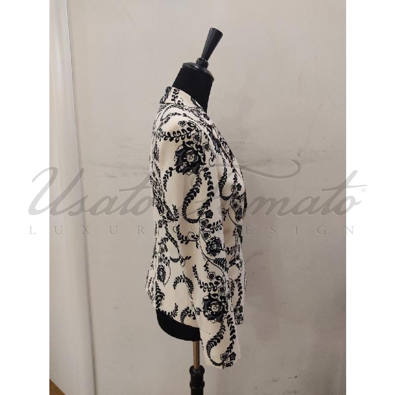 BLAZER DONNA ELISABETTA FRANCHI BEIGE NERO TG 44 | Mercatino dell'Usato Roma parioli 2