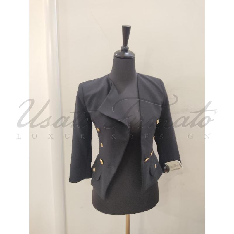 BLAZER DONNA ELISABETTA FRANCHI NERO DOPPIOPETTO TG 40 | Mercatino dell'Usato Roma parioli 1