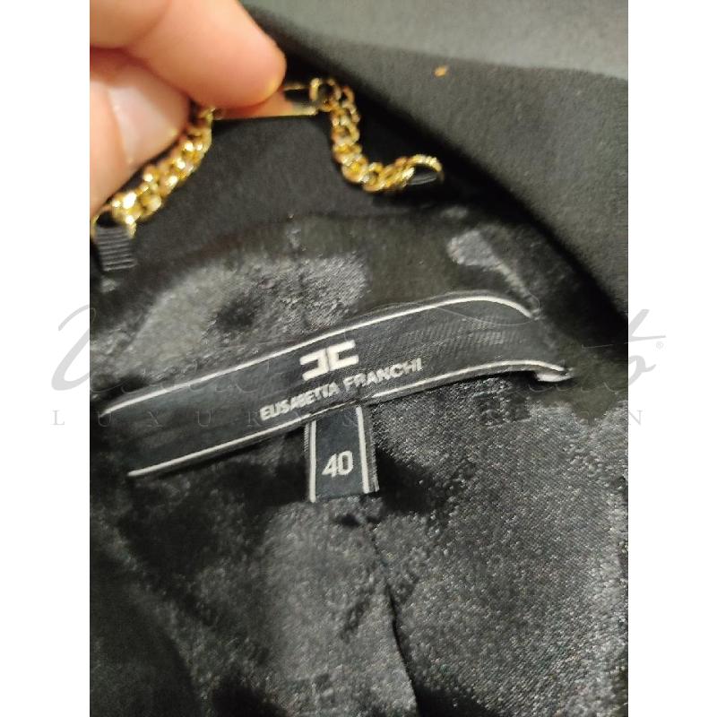 BLAZER DONNA ELISABETTA FRANCHI NERO DOPPIOPETTO TG 40 | Mercatino dell'Usato Roma parioli 4