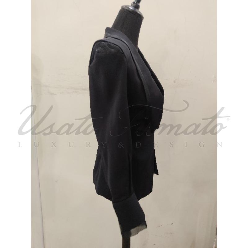 BLAZER DONNA ELISABETTA FRANCHI NERO SCOLLO TG S  | Mercatino dell'Usato Roma parioli 2