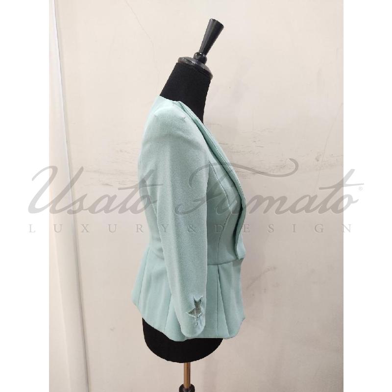 BLAZER DONNA ELISABETTA FRANCHI VERDE ACQUA TG XS | Mercatino dell'Usato Roma parioli 2