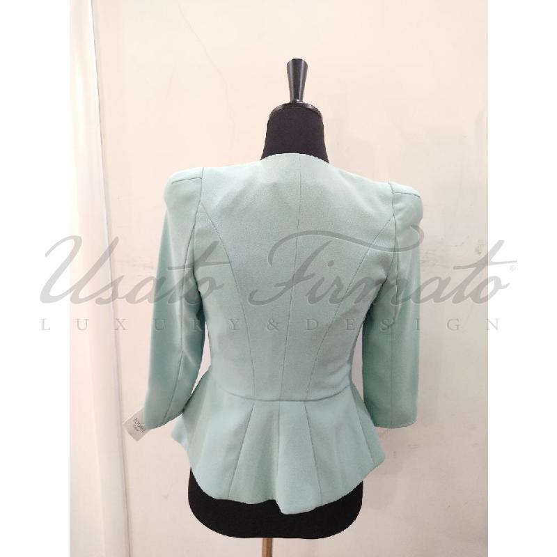 BLAZER DONNA ELISABETTA FRANCHI VERDE ACQUA TG XS | Mercatino dell'Usato Roma parioli 3