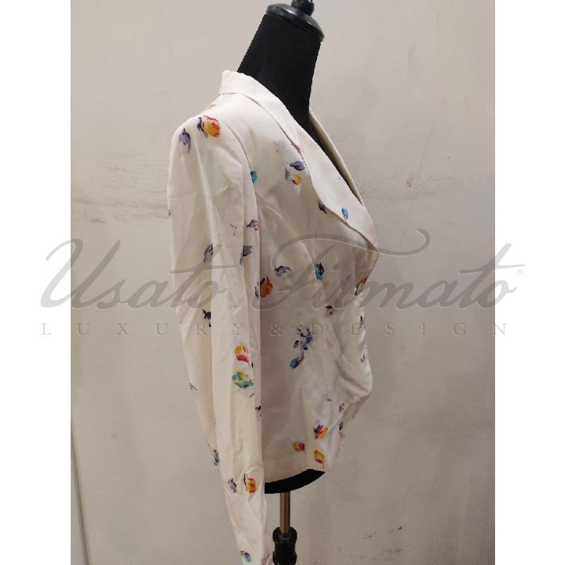 BLAZER DONNA EMANUEL UNGARO SETA BIANCO TG 46 | Mercatino dell'Usato Roma parioli 2