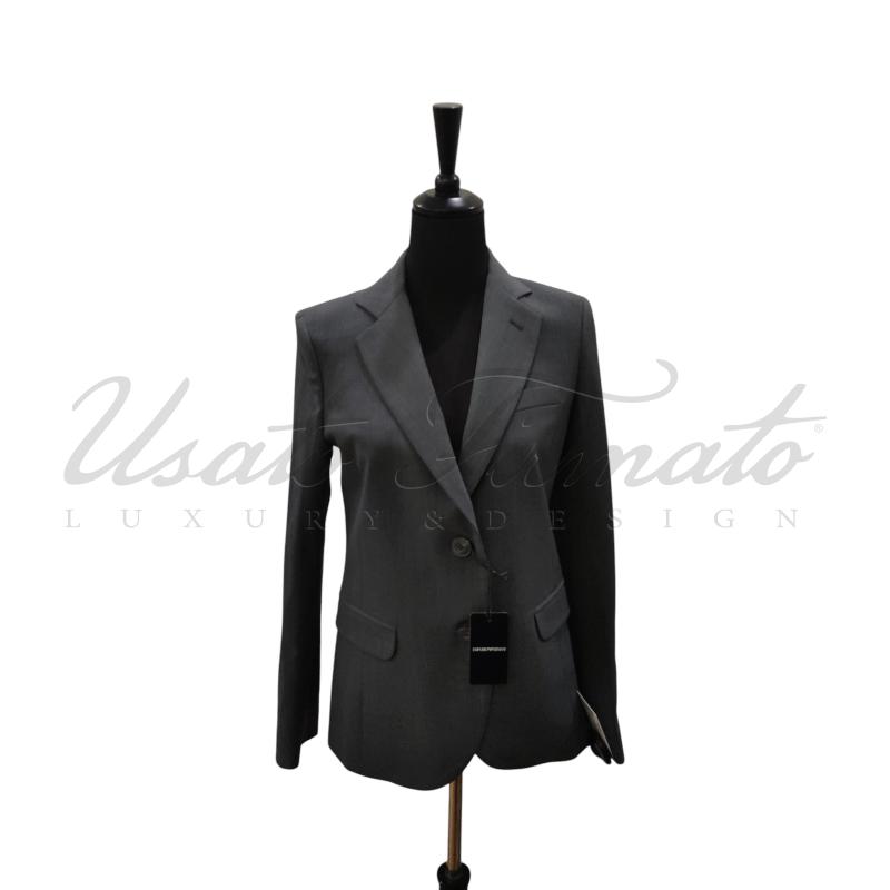 BLAZER DONNA EMPORIO ARMANI GRIGIO TG. 40 | Mercatino dell'Usato Roma parioli 1
