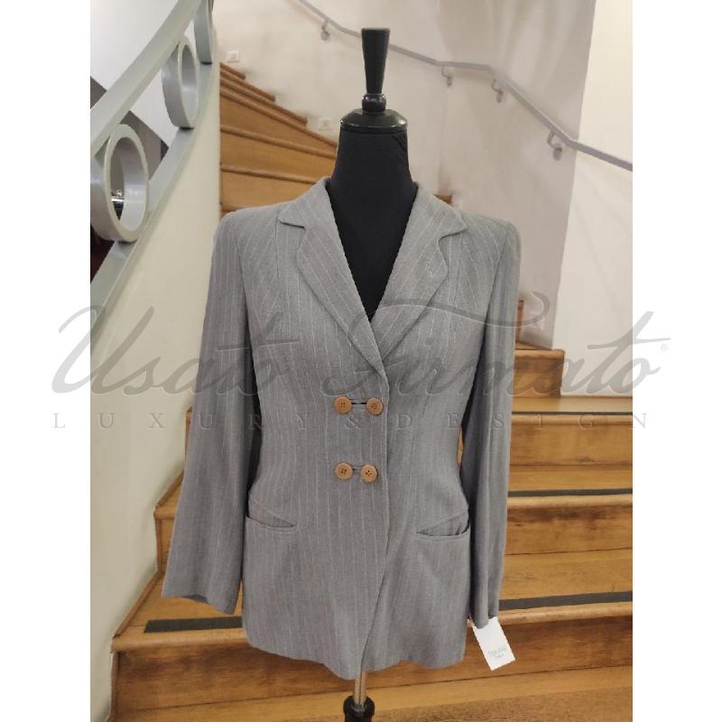 BLAZER DONNA GIORGIO ARMANI GRIGIA VINTAGE TG 42 | Mercatino dell'Usato Roma parioli 1