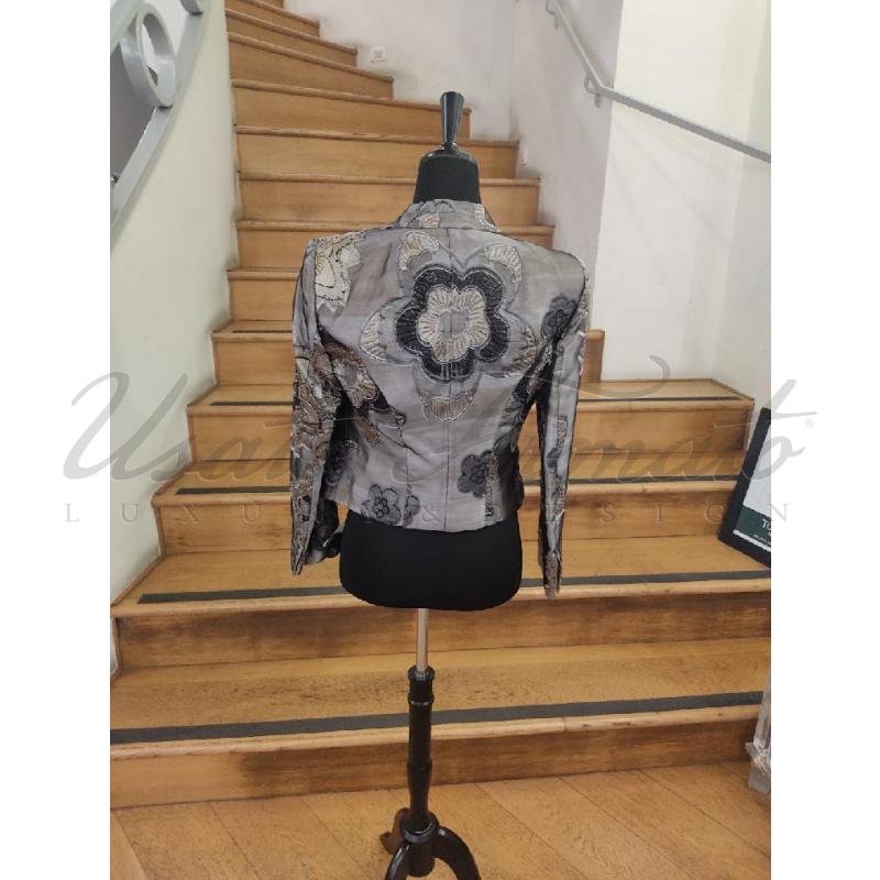 BLAZER DONNA GIORGIO ARMANI GRIGIO PERLA TG 42 | Mercatino dell'Usato Roma parioli 3