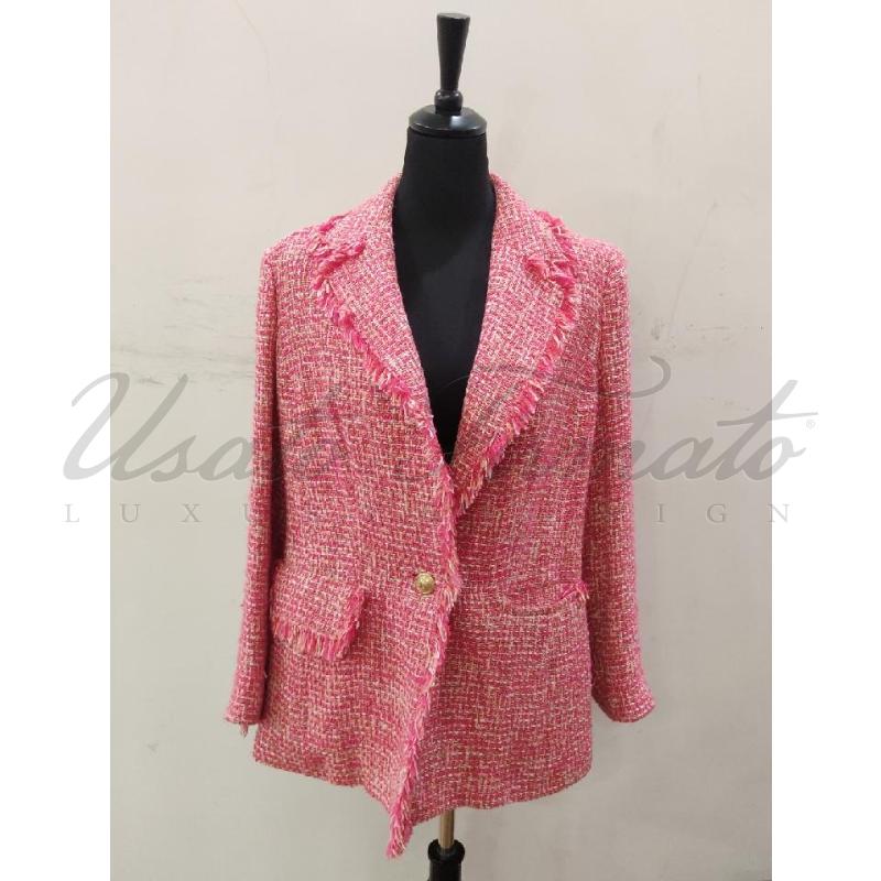 BLAZER DONNA LUISA SPAGNOLI ROSA TG. 48 | Mercatino dell'Usato Roma parioli 1