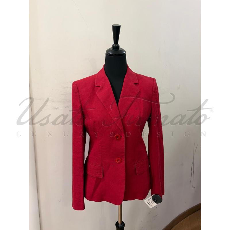 BLAZER DONNA MAX E CO LINO ROSSO TG 44 | Mercatino dell'Usato Roma parioli 1