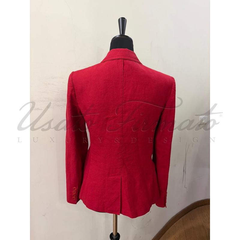 BLAZER DONNA MAX E CO LINO ROSSO TG 44 | Mercatino dell'Usato Roma parioli 3
