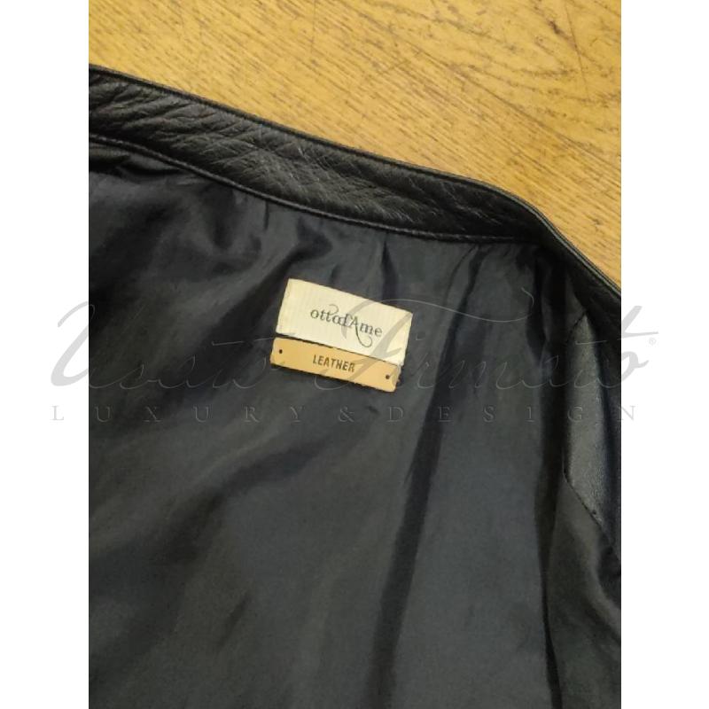 BLAZER DONNA OTTO D AME PELLE BLU TG S  | Mercatino dell'Usato Roma parioli 3