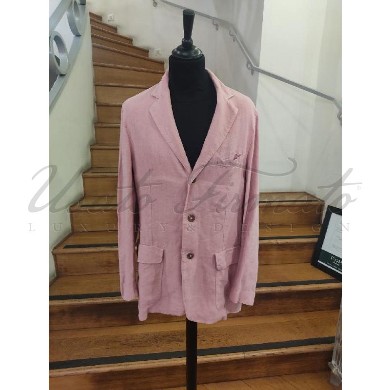 BLAZER UOMO ETRO LINO ROSA TG L | Mercatino dell'Usato Roma parioli 1