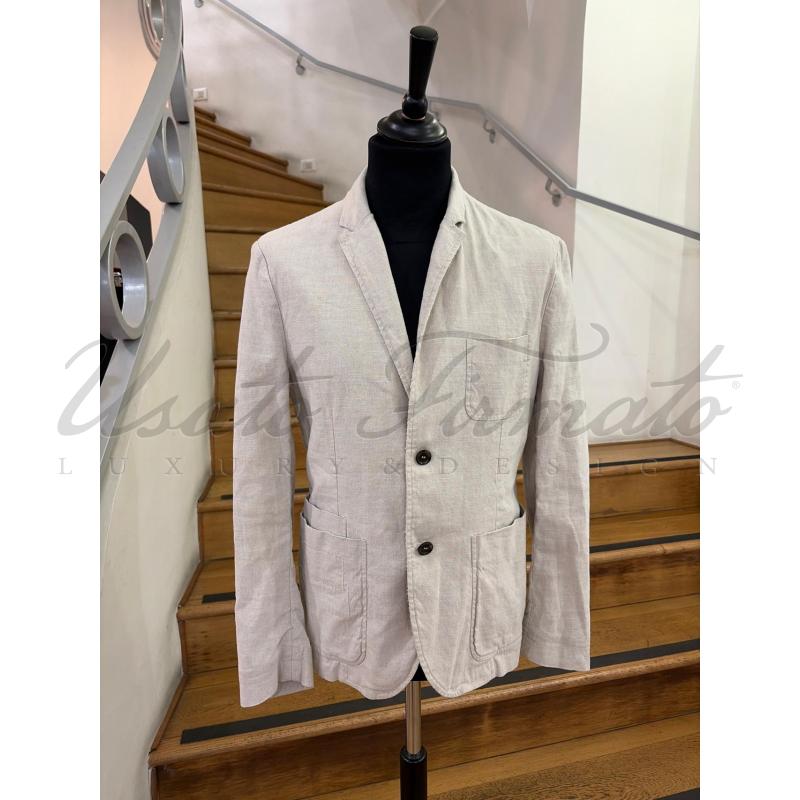 BLAZER UOMO PAOLO PECORA BEIGE TG 48  | Mercatino dell'Usato Roma parioli 1