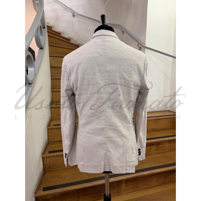 BLAZER UOMO PAOLO PECORA BEIGE TG 48  | Mercatino dell'Usato Roma parioli 3