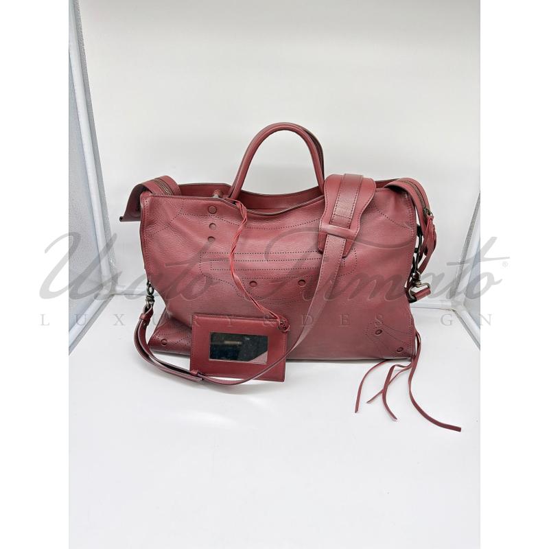 BORSA BALENCIAGA BLACKOUT CITY BORDEAUX PELLE 535269 | Mercatino dell'Usato Roma parioli 1