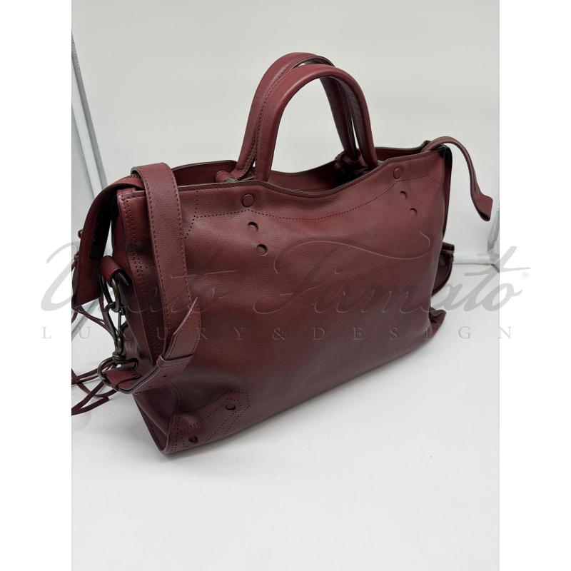 BORSA BALENCIAGA BLACKOUT CITY BORDEAUX PELLE 535269 | Mercatino dell'Usato Roma parioli 3