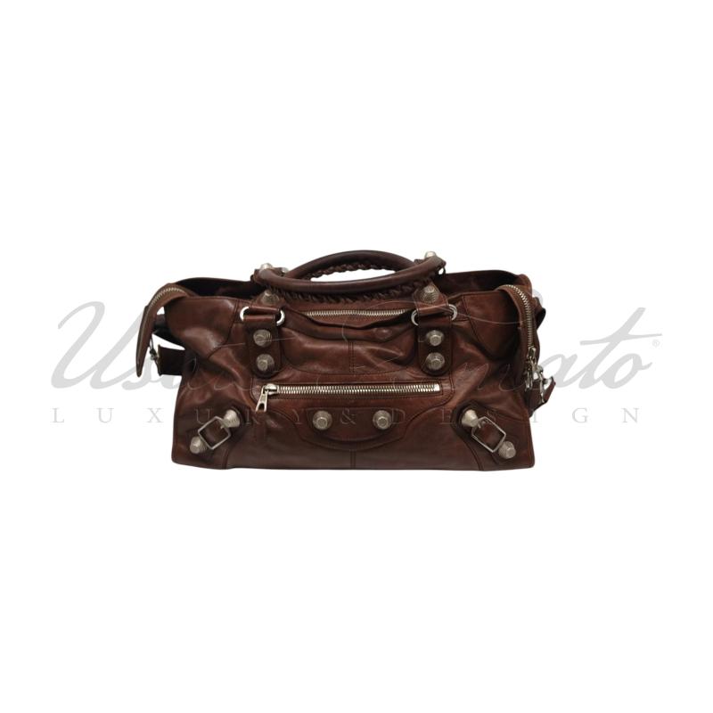 BORSA BALENCIAGA CITY MARRONE PELLE 173032.001013 | Mercatino dell'Usato Roma parioli 1