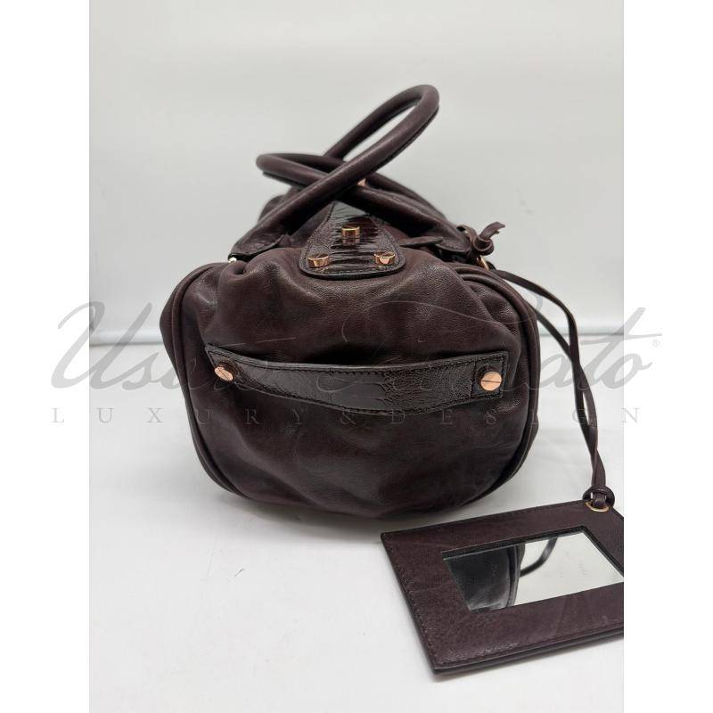 BORSA BALENCIAGA MARRONE PELLE 213040 | Mercatino dell'Usato Roma parioli 2