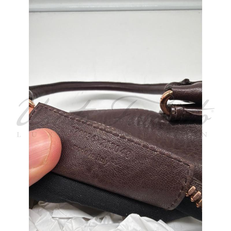 BORSA BALENCIAGA MARRONE PELLE 213040 | Mercatino dell'Usato Roma parioli 4