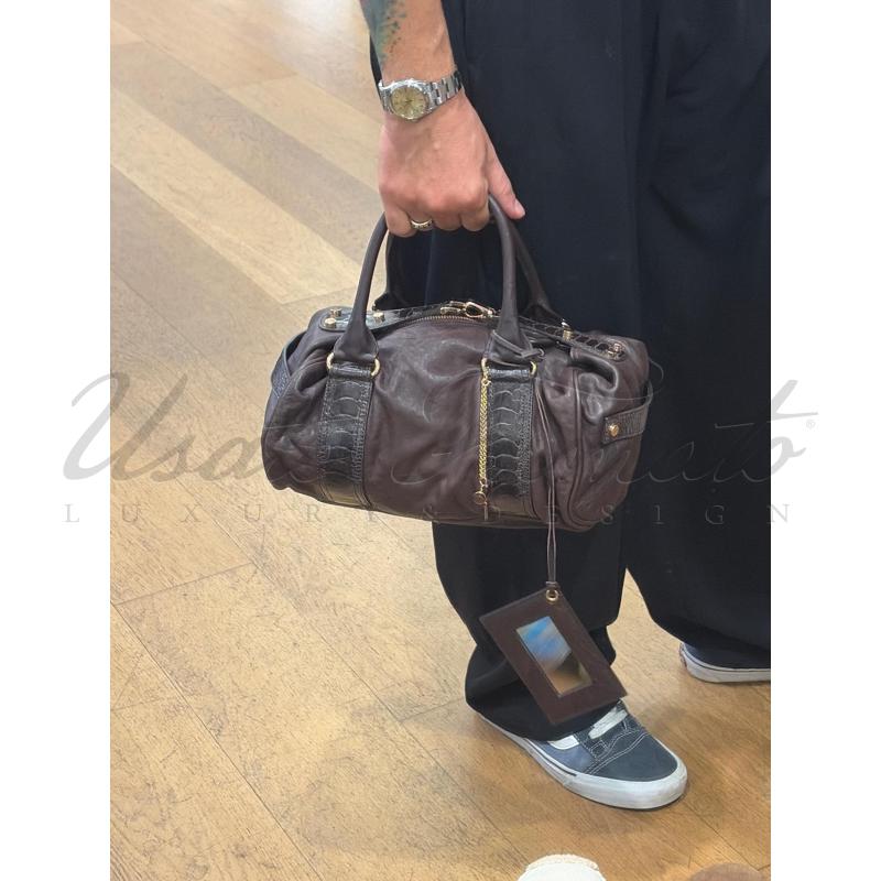 BORSA BALENCIAGA MARRONE PELLE 213040 | Mercatino dell'Usato Roma parioli 5
