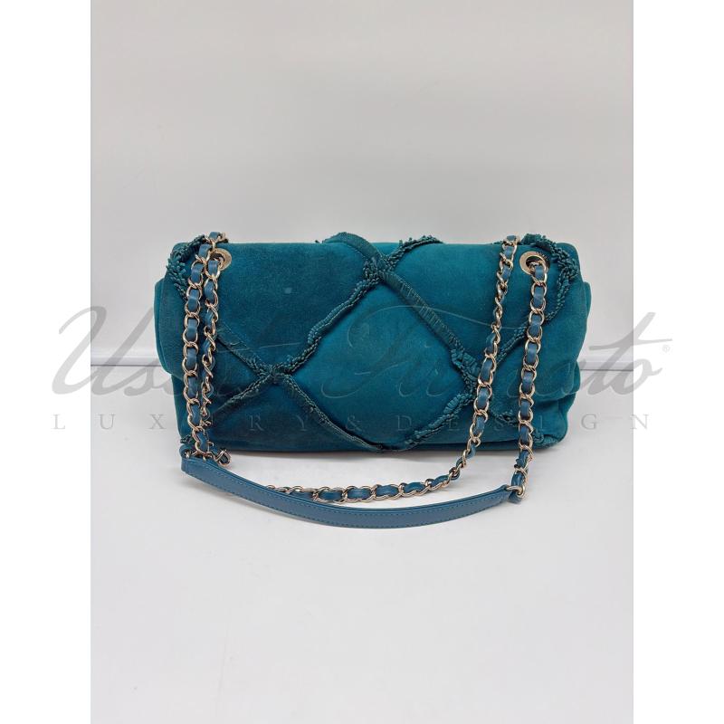 BORSA CHANEL DIAMOND FRINGE VERDE SUEDE 29604887 | Mercatino dell'Usato Roma parioli 2