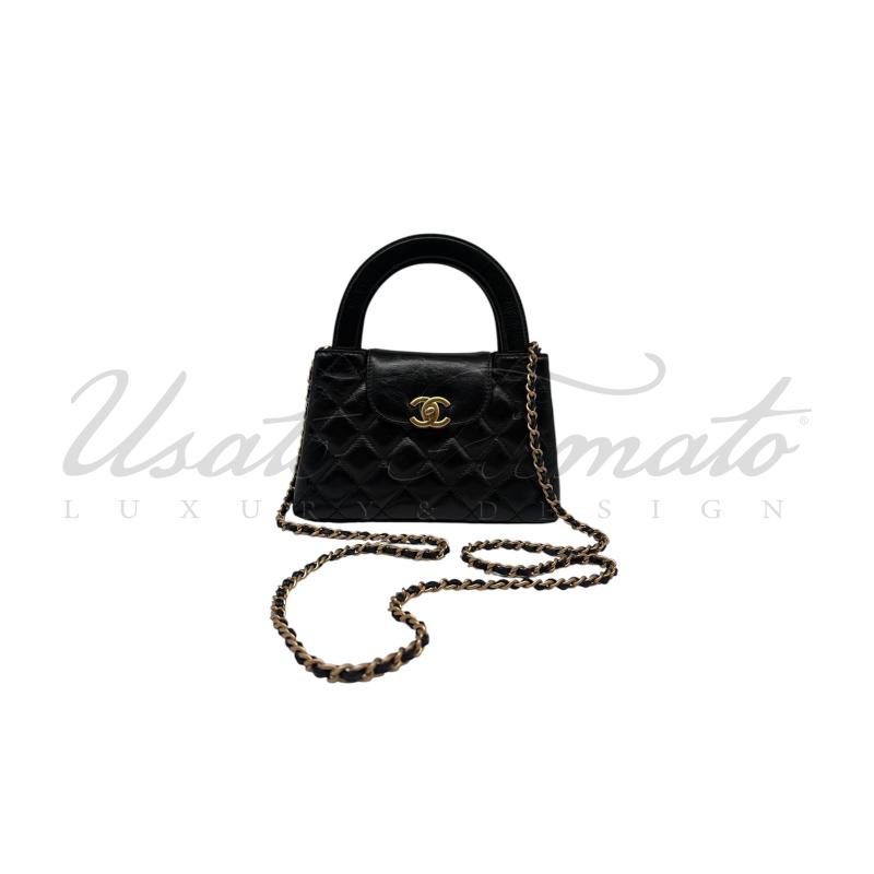BORSA CHANEL MINI KELLY NERA CC ORO PNAE2GAG | Mercatino dell'Usato Roma parioli 1