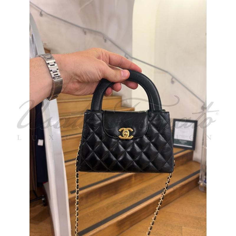 BORSA CHANEL MINI KELLY NERA CC ORO PNAE2GAG | Mercatino dell'Usato Roma parioli 5