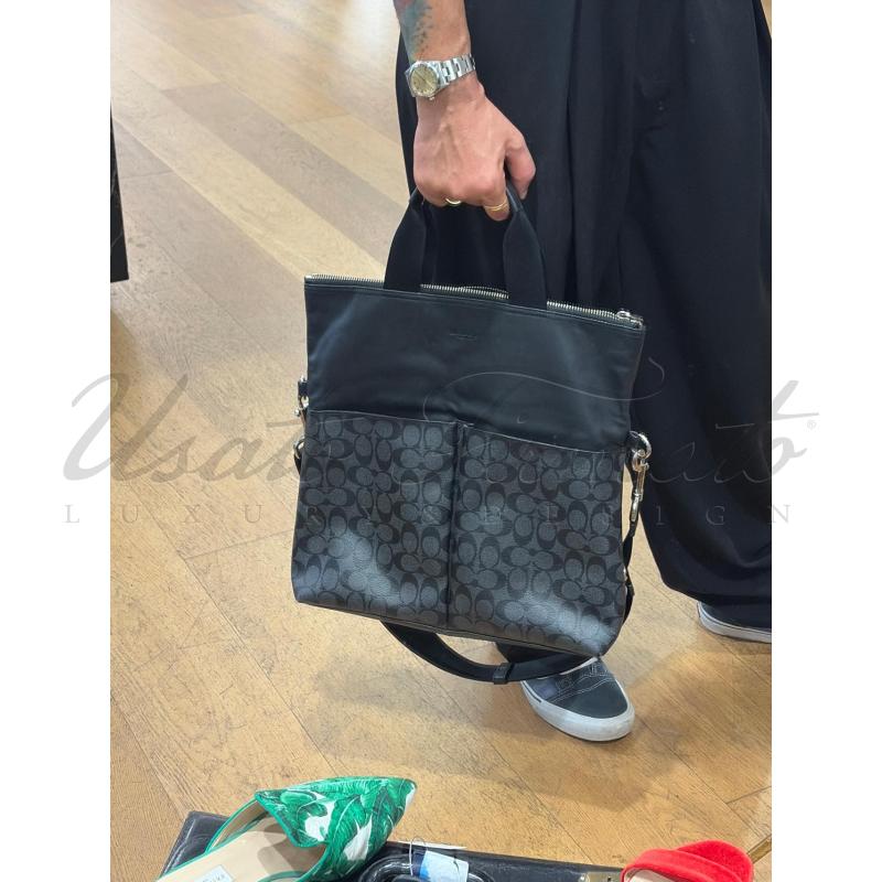 BORSA COACH PELLE NERA | Mercatino dell'Usato Roma parioli 4