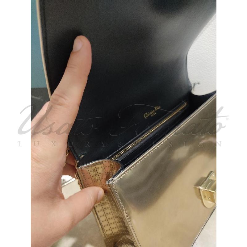 BORSA DIOR DIORAMA VERNICE ORO 09BO0177 | Mercatino dell'Usato Roma parioli 4