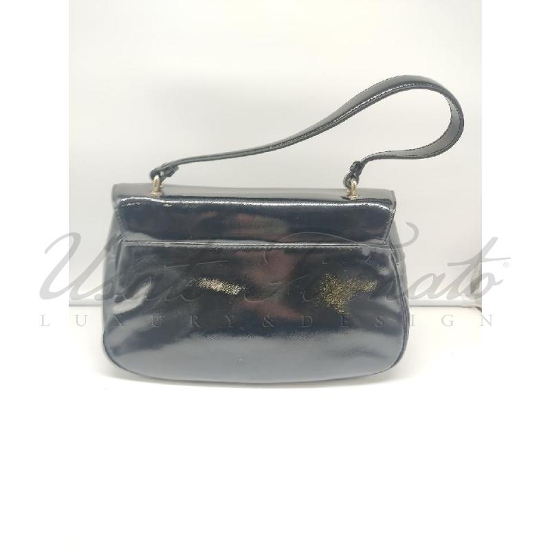 BORSA DONNA ARMANI EXCHANGE NERA VERNICE  | Mercatino dell'Usato Roma parioli 3