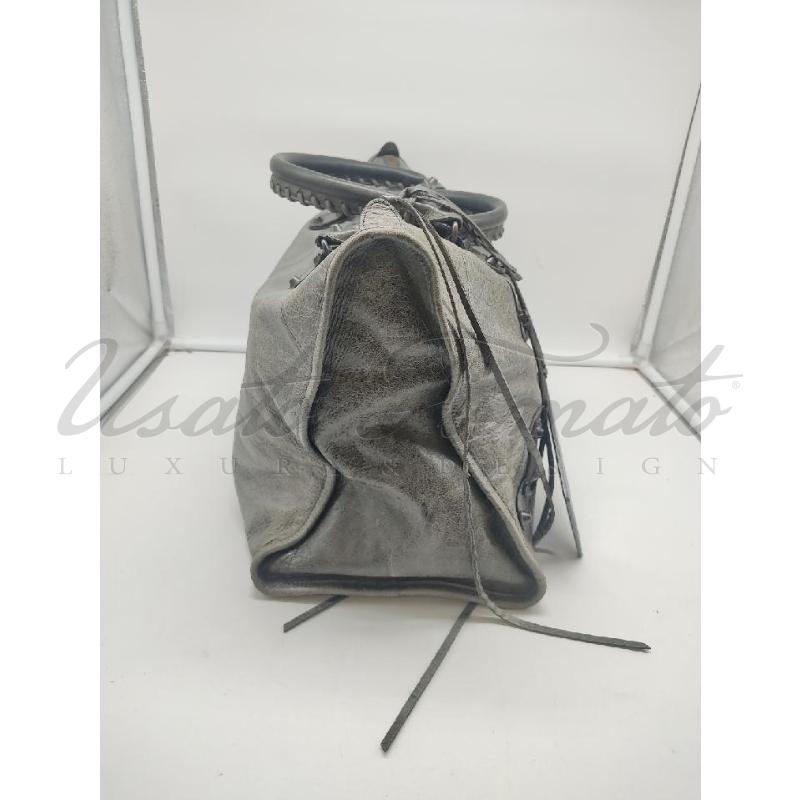 BORSA DONNA BALENCIAGA CITY PELLE GRIGIA  | Mercatino dell'Usato Roma parioli 2