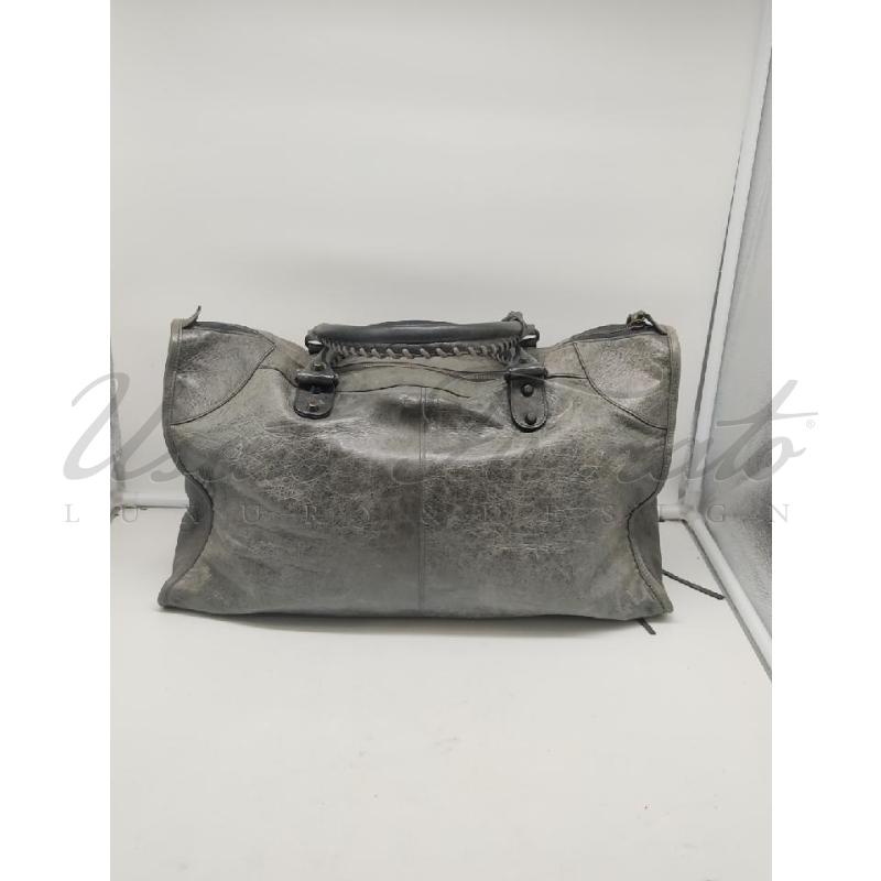 BORSA DONNA BALENCIAGA CITY PELLE GRIGIA  | Mercatino dell'Usato Roma parioli 3