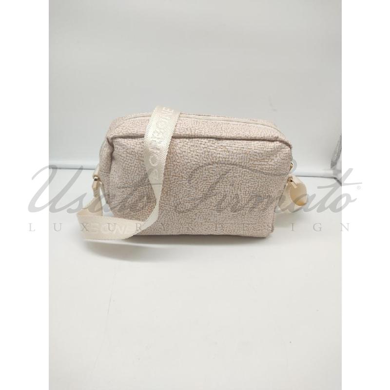 BORSA DONNA BORBONESE BEIGE TRACOLLA | Mercatino dell'Usato Roma parioli 3