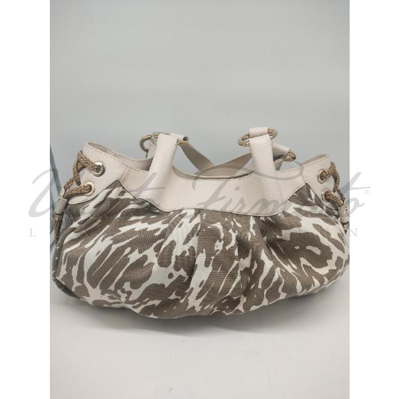 BORSA DONNA BORBONESE BURRO E MARRONE CHIARO | Mercatino dell'Usato Roma parioli 1