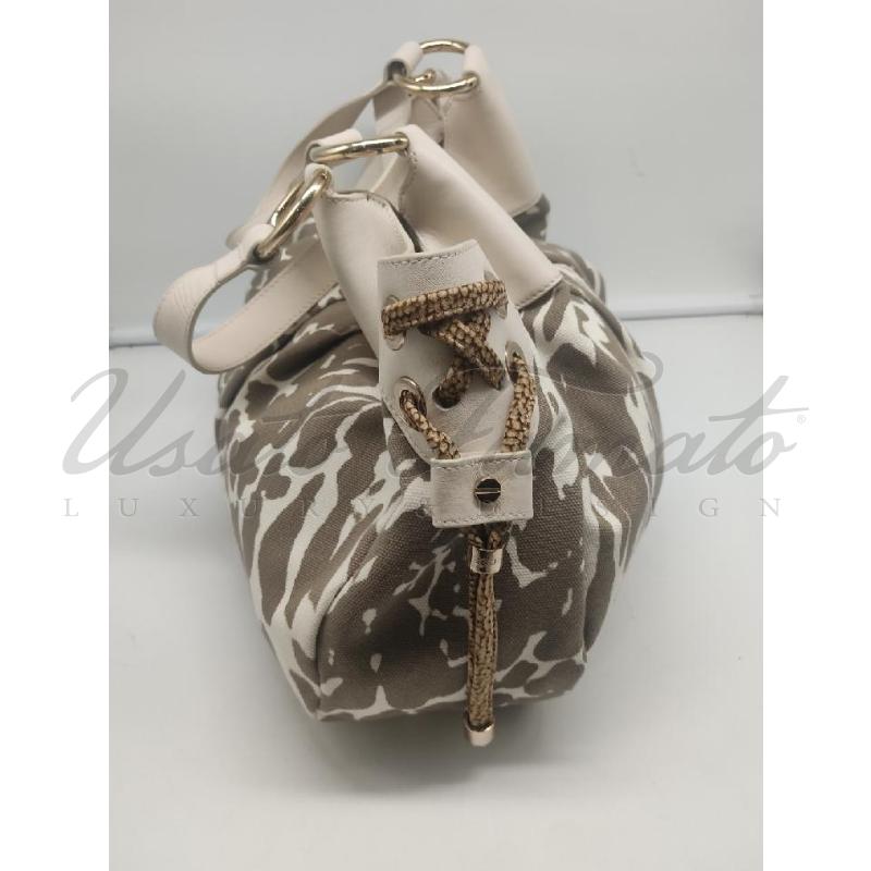 BORSA DONNA BORBONESE BURRO E MARRONE CHIARO | Mercatino dell'Usato Roma parioli 2