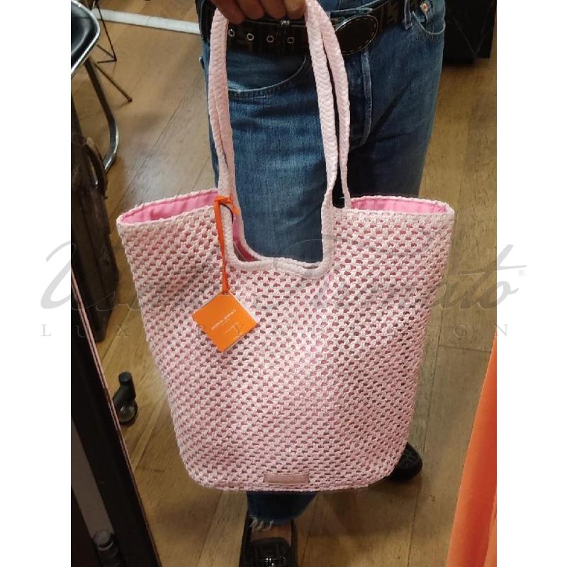 BORSA DONNA CAMPO MARZIO ROSA TRAFORATA  | Mercatino dell'Usato Roma parioli 3