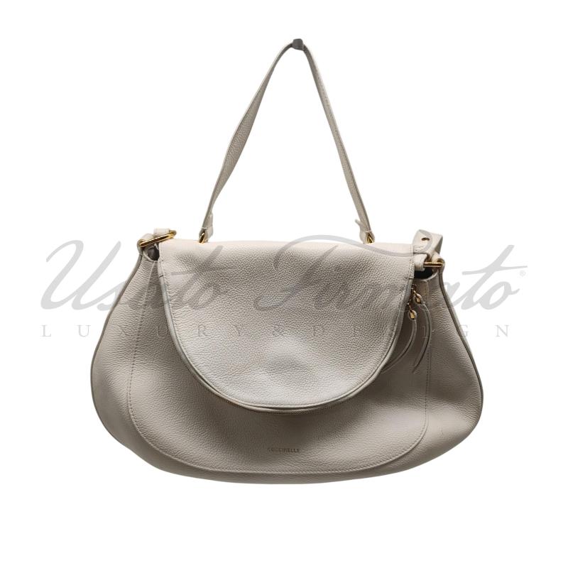 BORSA DONNA COCCINELLE PELLE BIANCA  | Mercatino dell'Usato Roma parioli 1