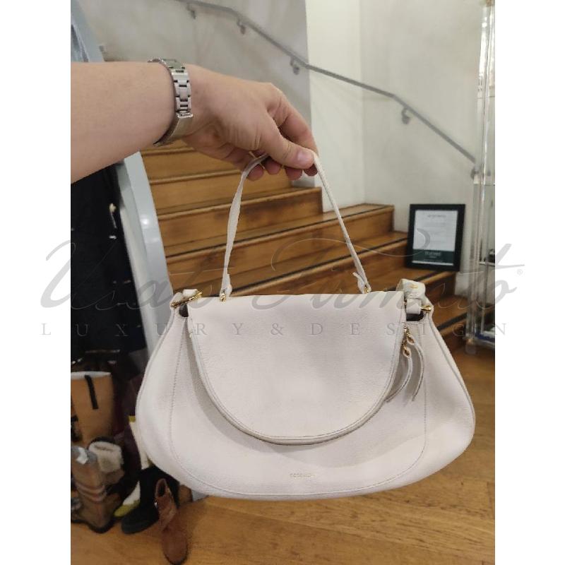 BORSA DONNA COCCINELLE PELLE BIANCA  | Mercatino dell'Usato Roma parioli 4