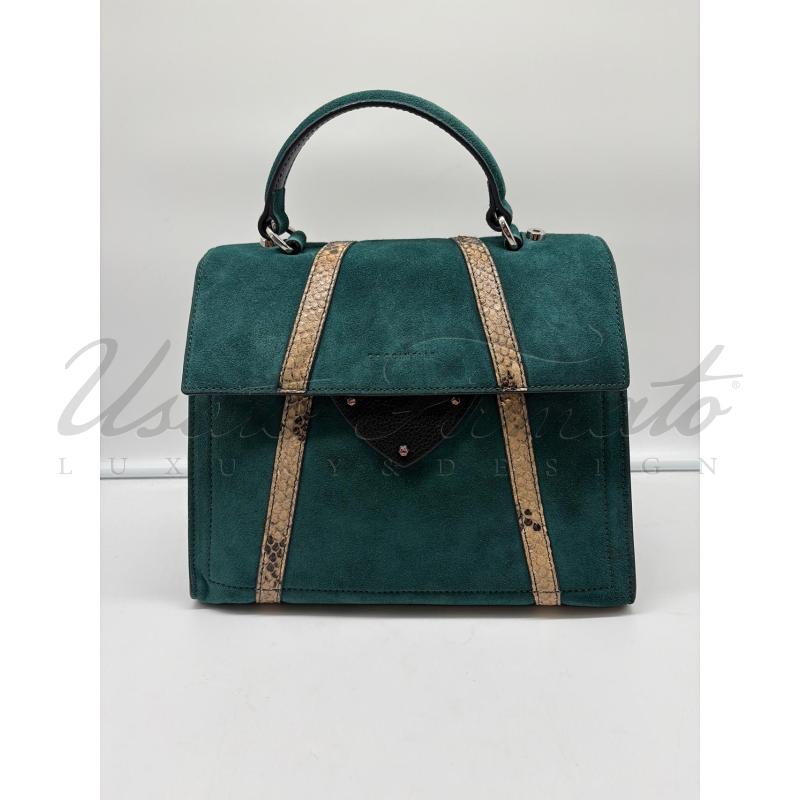BORSA DONNA COCCINELLE VERDE LIMITED ESOTICA CAMOSCIO  | Mercatino dell'Usato Roma parioli 1