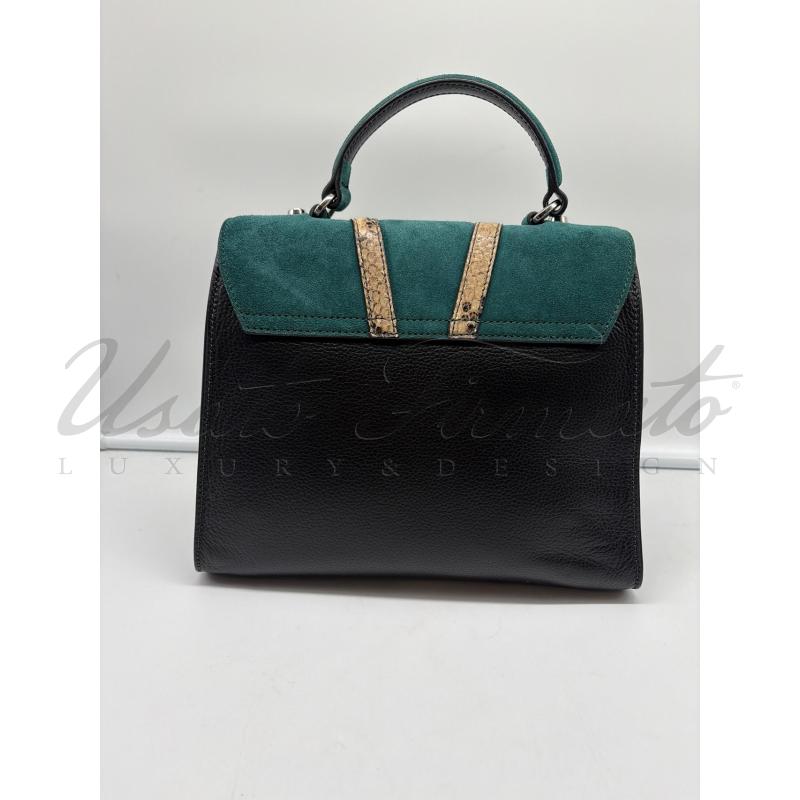BORSA DONNA COCCINELLE VERDE LIMITED ESOTICA CAMOSCIO  | Mercatino dell'Usato Roma parioli 3
